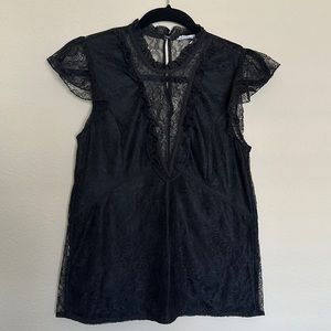 BCBGeneration Black Lace Dressy Top